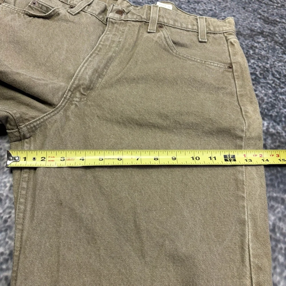 VTG Levi's 550 Orange Tab Jeans Relaxed Fit Mens 34x32 Tan 90s Made In USA